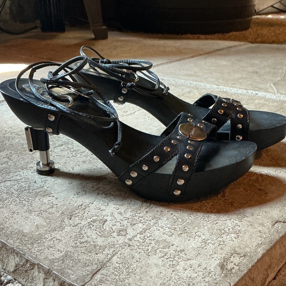 Carlos by Carlos Santana Black Studded Heels